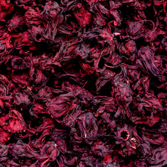 Dried Hibiscus Flowers 1 lb (16 oz) – Premium Whole Hibiscus Sabdariffa from Ghana – Sobolo/Sorrel Herbal Tea – Flor de Jamaica for Iced Tea & Infusions