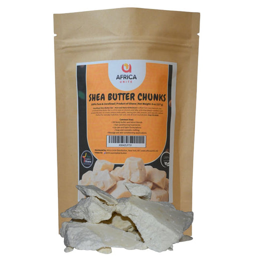 Raw Unrefined Shea Butter Chunks 8 oz – Product of Ghana
