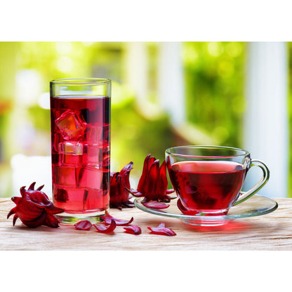 Dried Hibiscus Flowers 1 lb (16 oz) – Premium Whole Hibiscus Sabdariffa from Ghana – Sobolo/Sorrel Herbal Tea – Flor de Jamaica for Iced Tea & Infusions