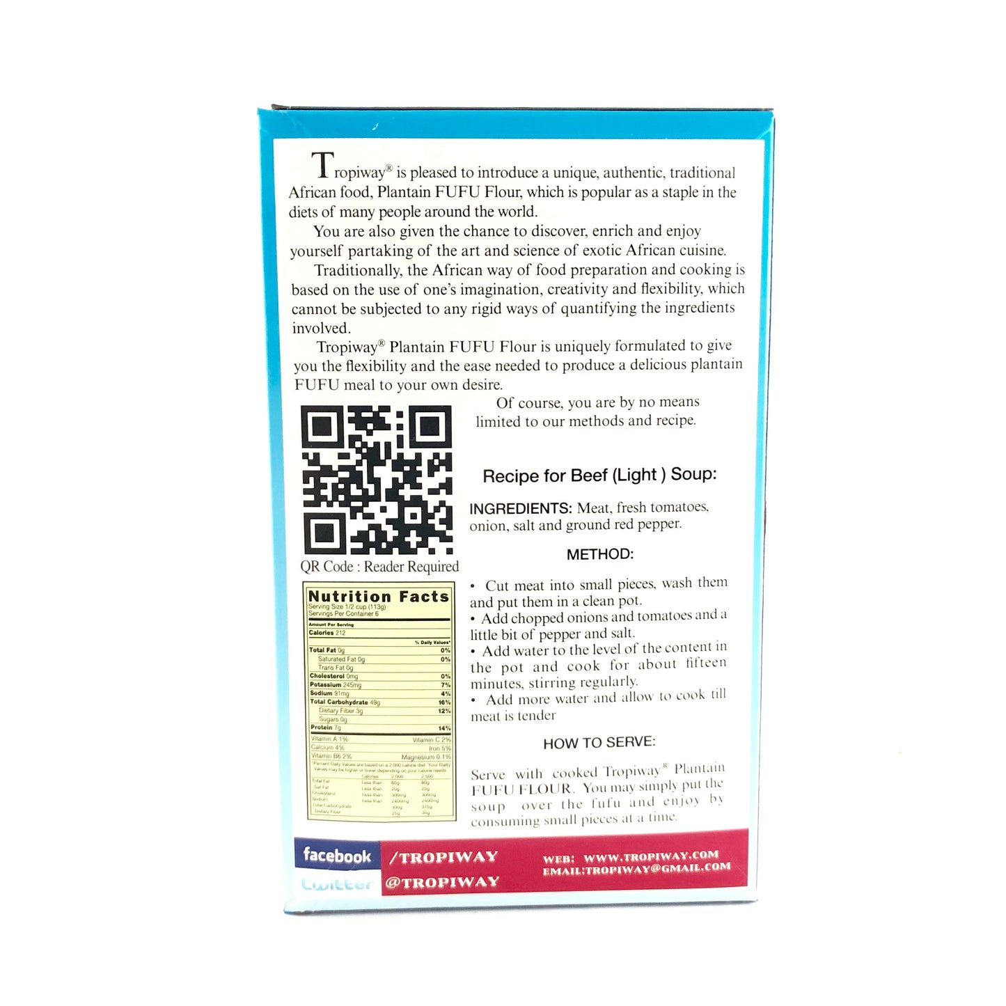 Tropiway Plantain Fufu Flour